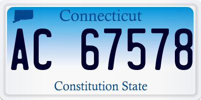 CT license plate AC67578