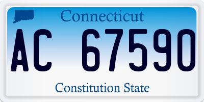 CT license plate AC67590