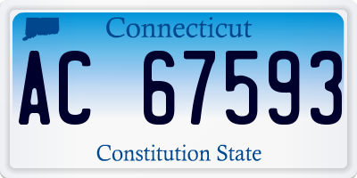 CT license plate AC67593