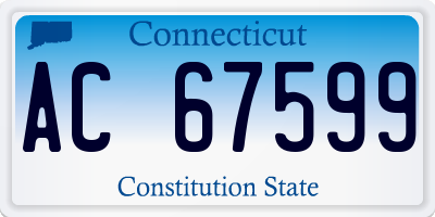 CT license plate AC67599