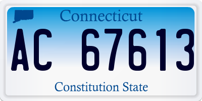 CT license plate AC67613