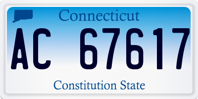 CT license plate AC67617