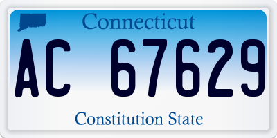 CT license plate AC67629