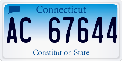 CT license plate AC67644