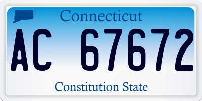 CT license plate AC67672