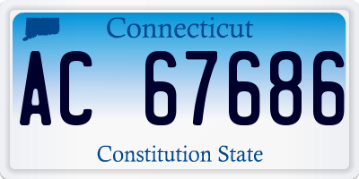 CT license plate AC67686