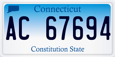 CT license plate AC67694