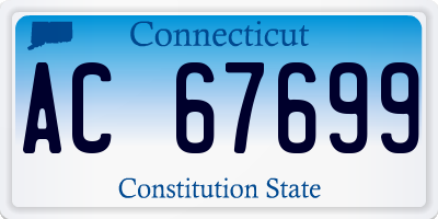 CT license plate AC67699