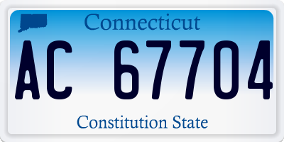 CT license plate AC67704