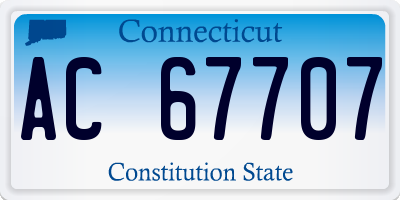 CT license plate AC67707