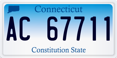 CT license plate AC67711