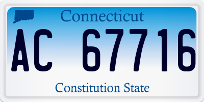 CT license plate AC67716