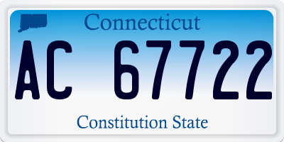 CT license plate AC67722
