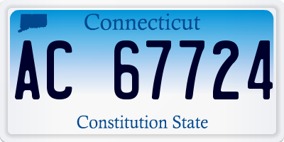 CT license plate AC67724
