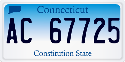 CT license plate AC67725