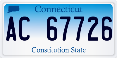 CT license plate AC67726