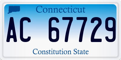 CT license plate AC67729