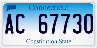 CT license plate AC67730