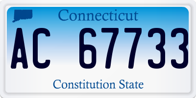 CT license plate AC67733