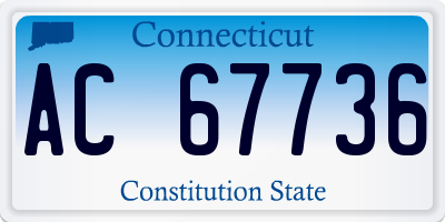 CT license plate AC67736
