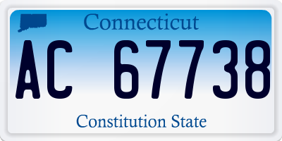 CT license plate AC67738