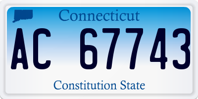 CT license plate AC67743