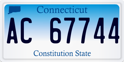 CT license plate AC67744