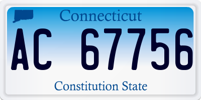 CT license plate AC67756