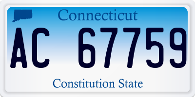 CT license plate AC67759