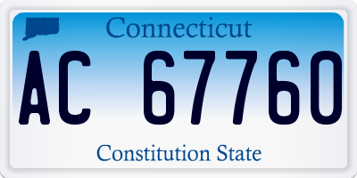 CT license plate AC67760
