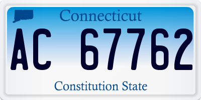 CT license plate AC67762