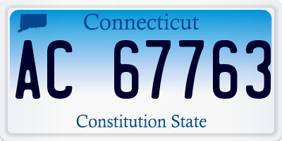 CT license plate AC67763