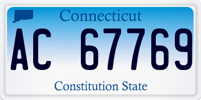 CT license plate AC67769