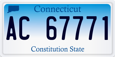 CT license plate AC67771