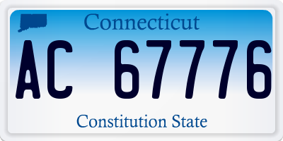 CT license plate AC67776