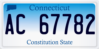 CT license plate AC67782