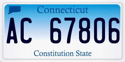 CT license plate AC67806