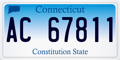CT license plate AC67811