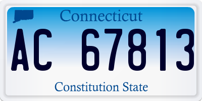 CT license plate AC67813