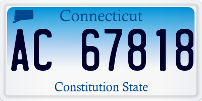 CT license plate AC67818