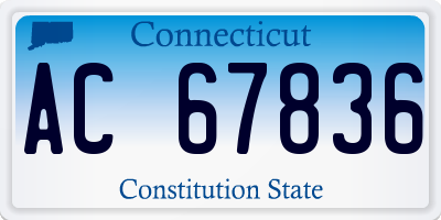 CT license plate AC67836