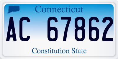 CT license plate AC67862