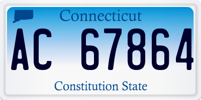 CT license plate AC67864