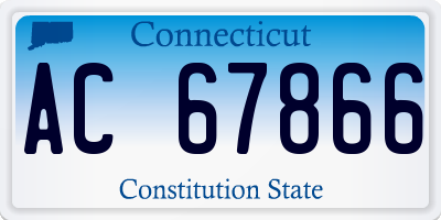 CT license plate AC67866