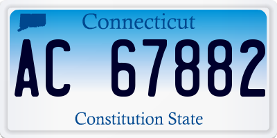 CT license plate AC67882