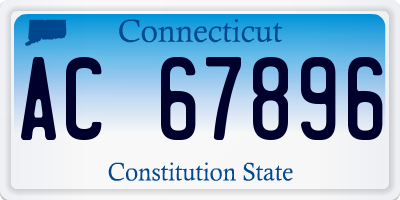 CT license plate AC67896