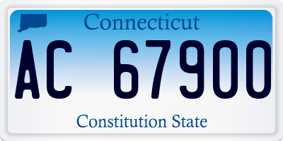 CT license plate AC67900