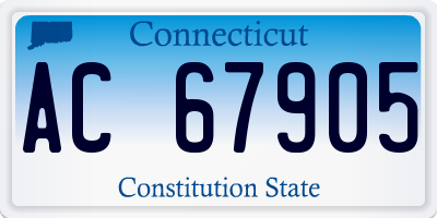 CT license plate AC67905