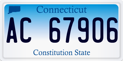 CT license plate AC67906