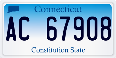 CT license plate AC67908